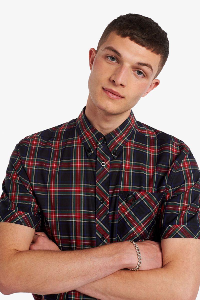 Black Fred Perry M3849 Men's Shirts | PH 1506KORI